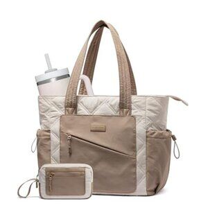 Tote Bag for Women, puffer tote bag for Work Travel Nurse, Lightweight quilted